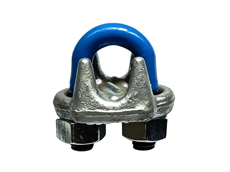 American high-strength 1/2 inch wire rope clip U-bolt type with blue coated U-bolt