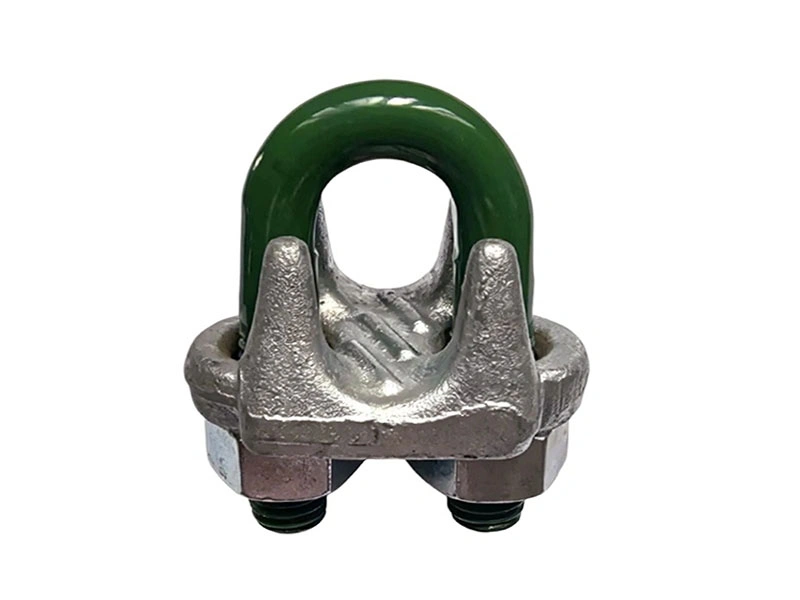 American high-strength wire rope clip 3/16 inch U-bolt type with green coated U-bolt