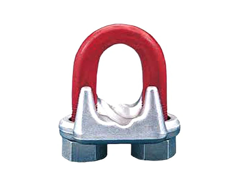 American high-strength wire rope clip 3/8 inch U-bolt type with red coated U-bolt