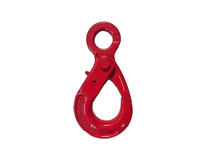 G80 eye self-locking hook 10-8 WLL 3.15T red
